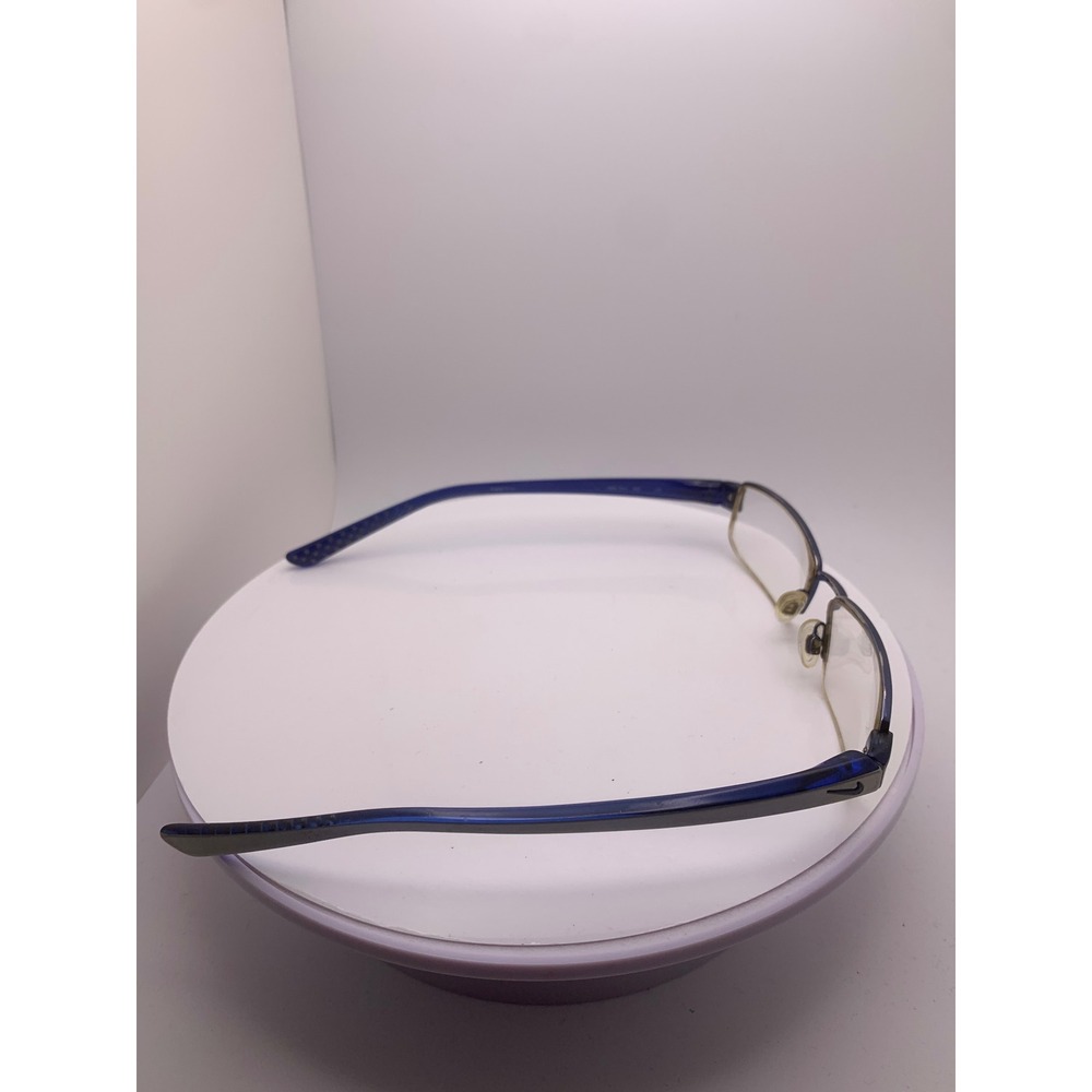 Nike 8064 409 Blue Semi Rimless Rectangular Glasses 52-18-145 Unisex Frames Only - Picture 2 of 8